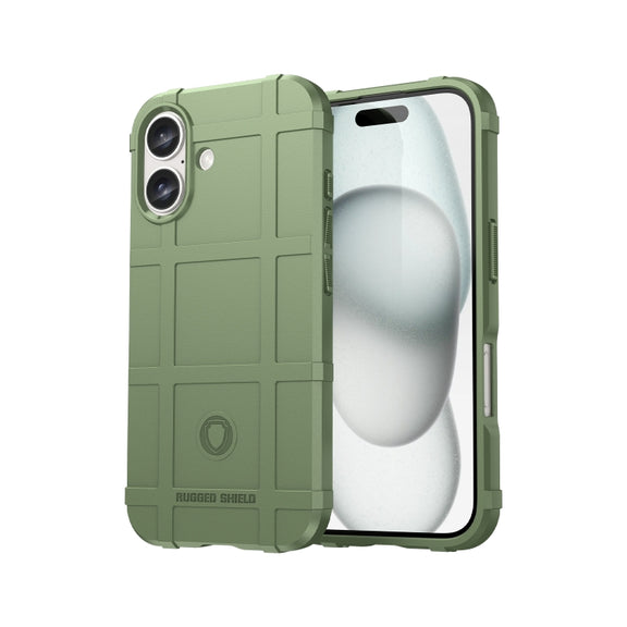 For iPhone 16 Full Coverage Shockproof TPU Phone Case(Green)