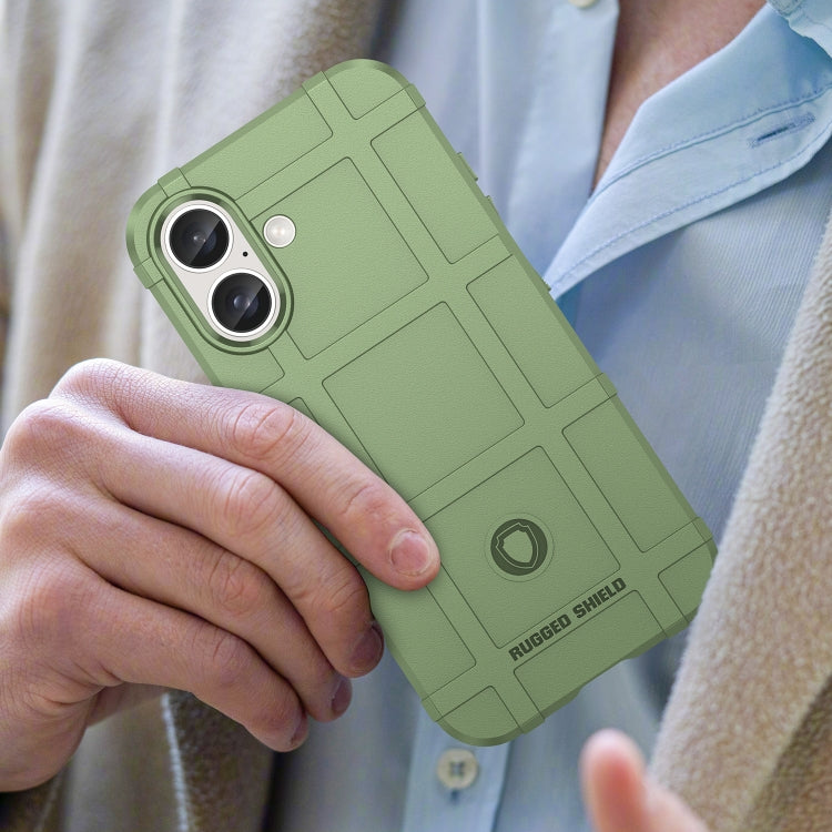 For iPhone 16 Full Coverage Shockproof TPU Phone Case(Green)