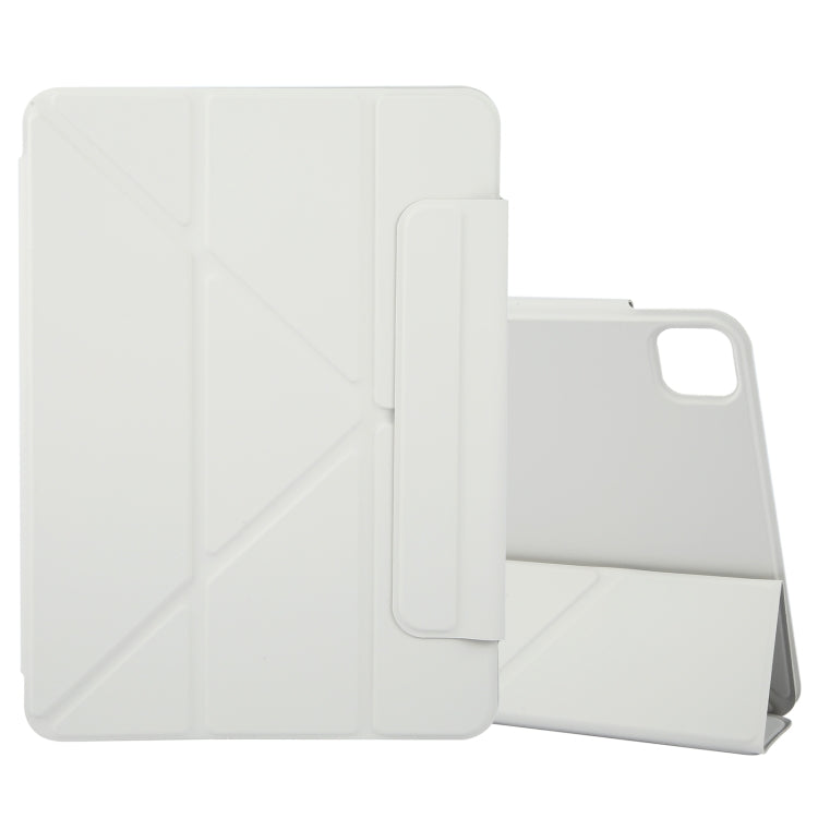 For iPad Pro 13 2024 Y-Shape Double-sided Clip Magnetic Smart Tablet Case(Light Grey)