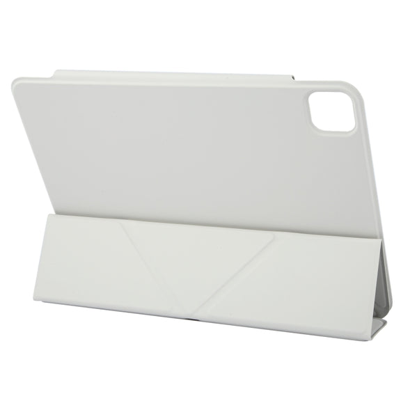 For iPad Pro 13 2024 Y-Shape Double-sided Clip Magnetic Smart Tablet Case(Light Grey)