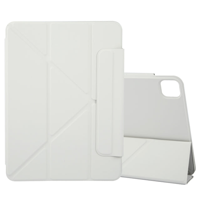 For iPad Pro 13 2024 Y-Shape Double-sided Clip Magnetic Smart Tablet Case(Light Grey)