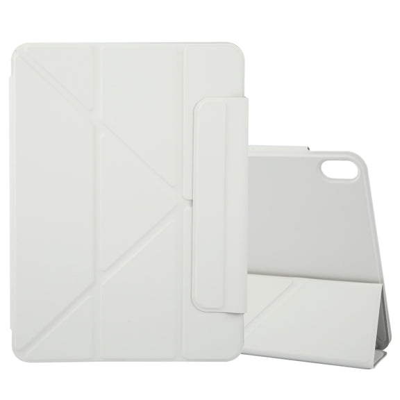 For iPad Air 13 2024 Y-Shape Double-sided Clip Magnetic Smart Tablet Case(Light Grey)