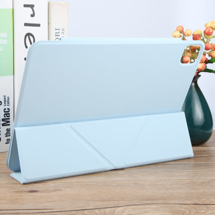 For iPad Air 13 2024 Y-Shape Double-sided Clip Magnetic Smart Tablet Case(Blue)