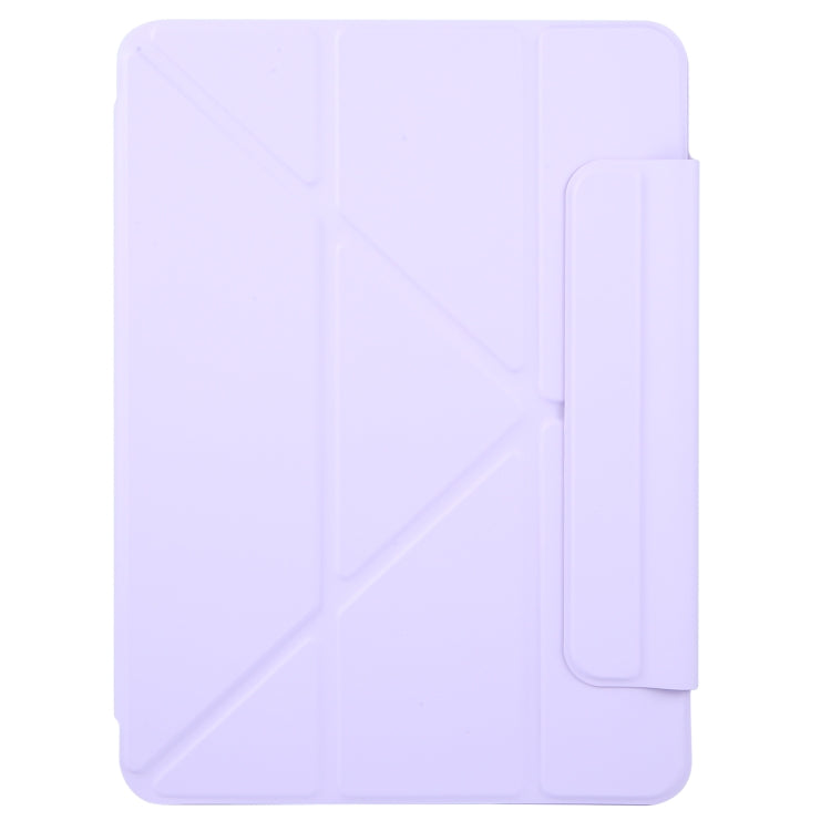 For iPad Pro 11 2024 Y-Shape Double-sided Clip Magnetic Smart Tablet Case(Purple)