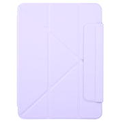 For iPad Pro 11 2024 Y-Shape Double-sided Clip Magnetic Smart Tablet Case(Purple)
