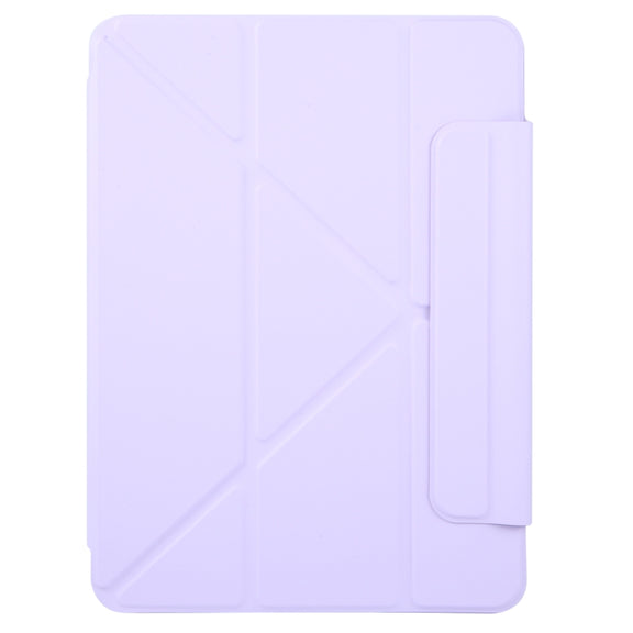 For iPad Pro 11 2024 Y-Shape Double-sided Clip Magnetic Smart Tablet Case(Purple)