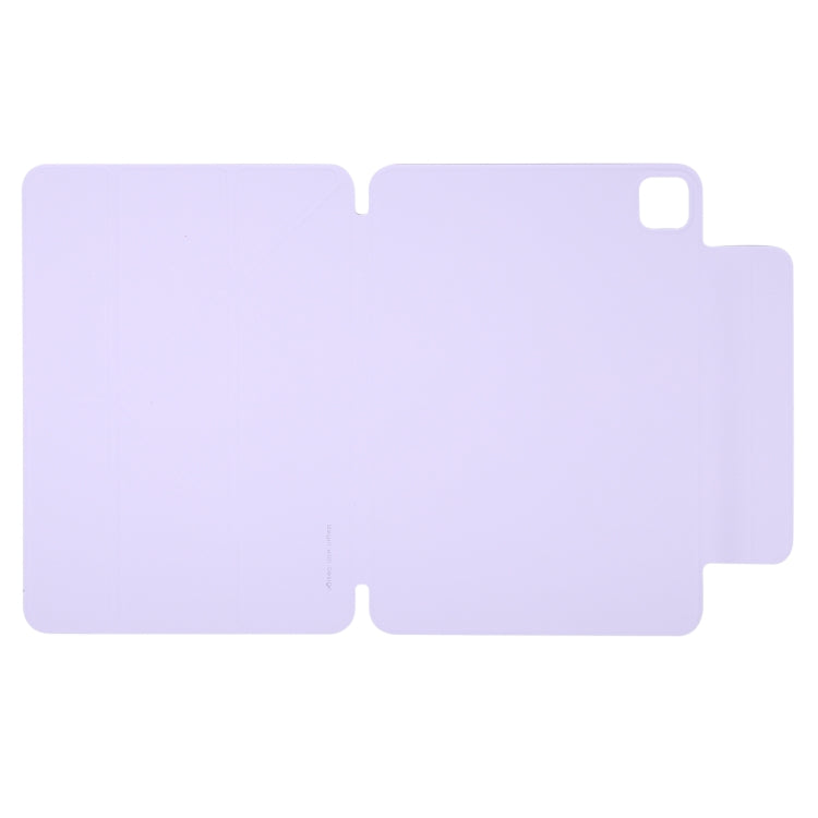 For iPad Pro 11 2024 Y-Shape Double-sided Clip Magnetic Smart Tablet Case(Purple)