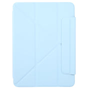 For iPad Pro 11 2024 Y-Shape Double-sided Clip Magnetic Smart Tablet Case(Blue)