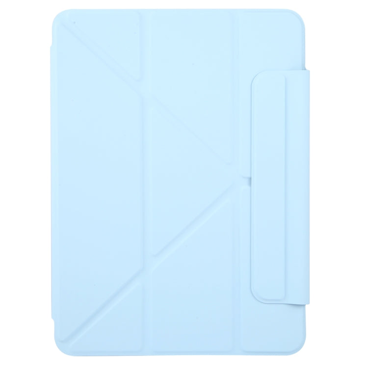 For iPad Pro 11 2024 Y-Shape Double-sided Clip Magnetic Smart Tablet Case(Blue)