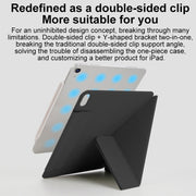 For iPad Air 11 2025 / 2024 Y-Shape Double-sided Clip Magnetic Smart Tablet Case(Blue)