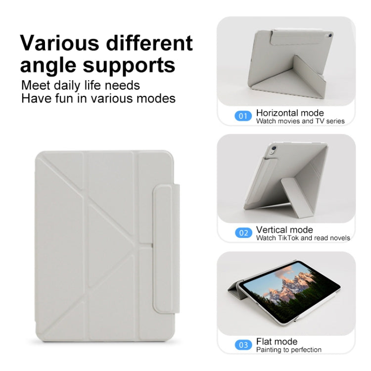 For iPad Pro 13 2024 Y-Shape Double-sided Clip Magnetic Smart Tablet Case(Black)