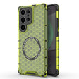 For Samsung Galaxy S25 Ultra 5G Honeycomb Magnetic Ring Shockproof Phone Case(Green) - Galaxy S25 Ultra 5G Cases by PMC TechLife | Online Shopping South Africa | PMC TechLife | Buy Now Pay Later Mobicred
