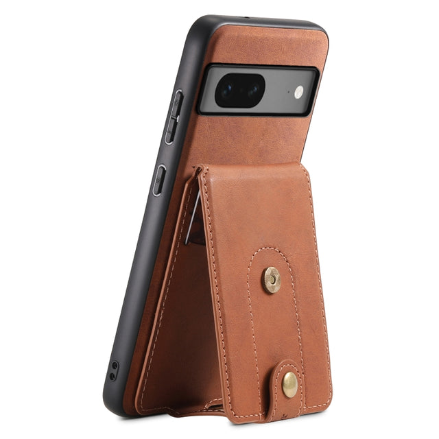 For Google Pixel 7 5G Denior D14 NK Retro Pattern MagSafe Magnetic Card Holder Leather Phone Case(Brown)
