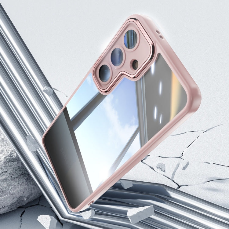 For Samsung Galaxy S25 5G Acrylic Hybrid TPU Armor Shockproof Phone Case(Pink)