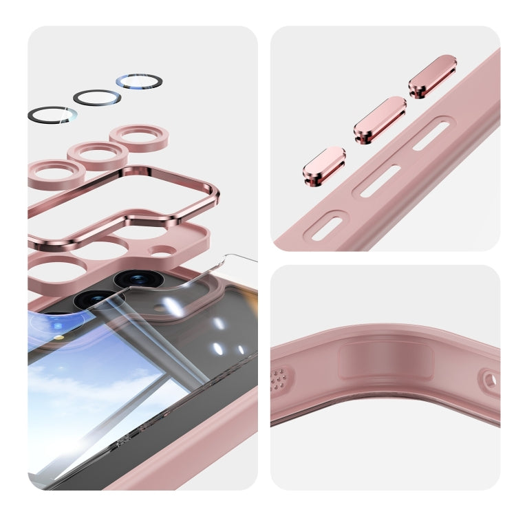 For Samsung Galaxy S25 5G Acrylic Hybrid TPU Armor Shockproof Phone Case(Pink)