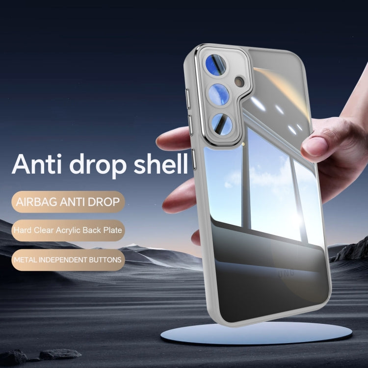 For Samsung Galaxy S25+ 5G Acrylic Hybrid TPU Armor Shockproof Phone Case(Grey)