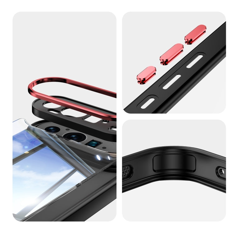 For Google Pixel 9 / 9 Pro Acrylic Hybrid TPU Armor Shockproof Phone Case(Black Red)