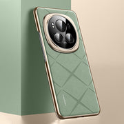 For Honor Magic6 Pro Plain Leather PC Phone Case(Green)
