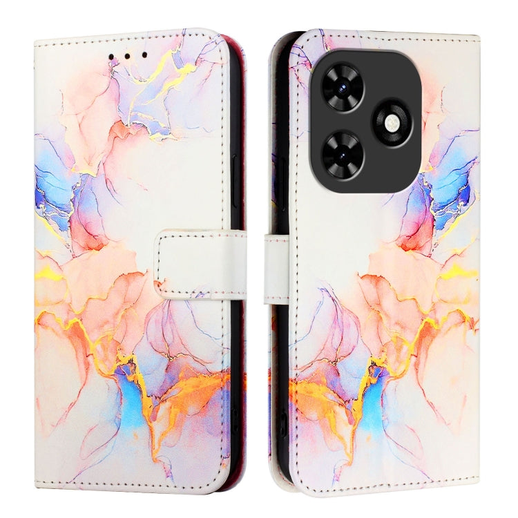 For Tecno Spark Go 2024 / Spark 20C PT003 Marble Pattern Flip Leather Phone Case(Galaxy Marble White)