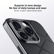 For iPhone 16 Plain Leather PC Phone Case(White)
