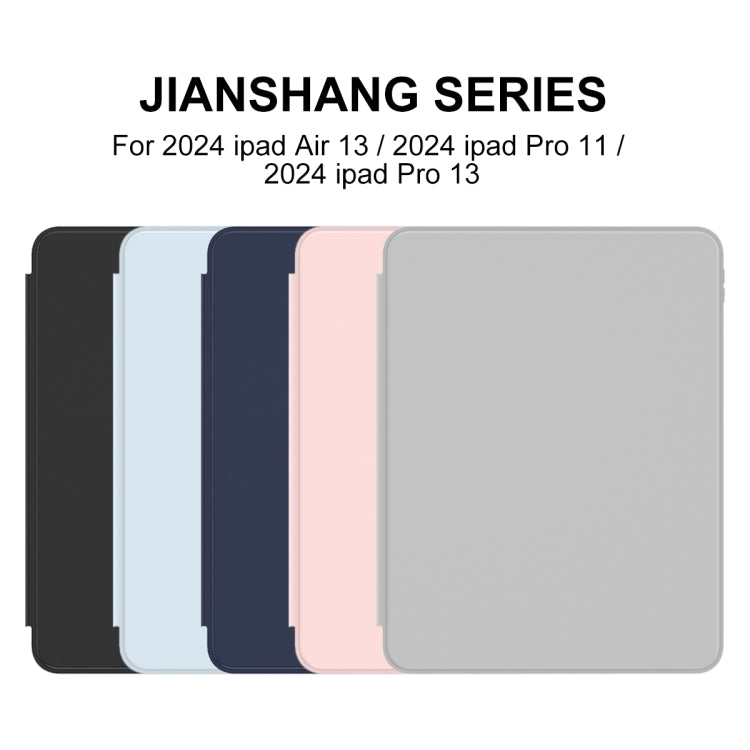 For iPad Air 13 2025 / 2024 Mutural Jianshang Series Smart Leather Tablet Case(Black)