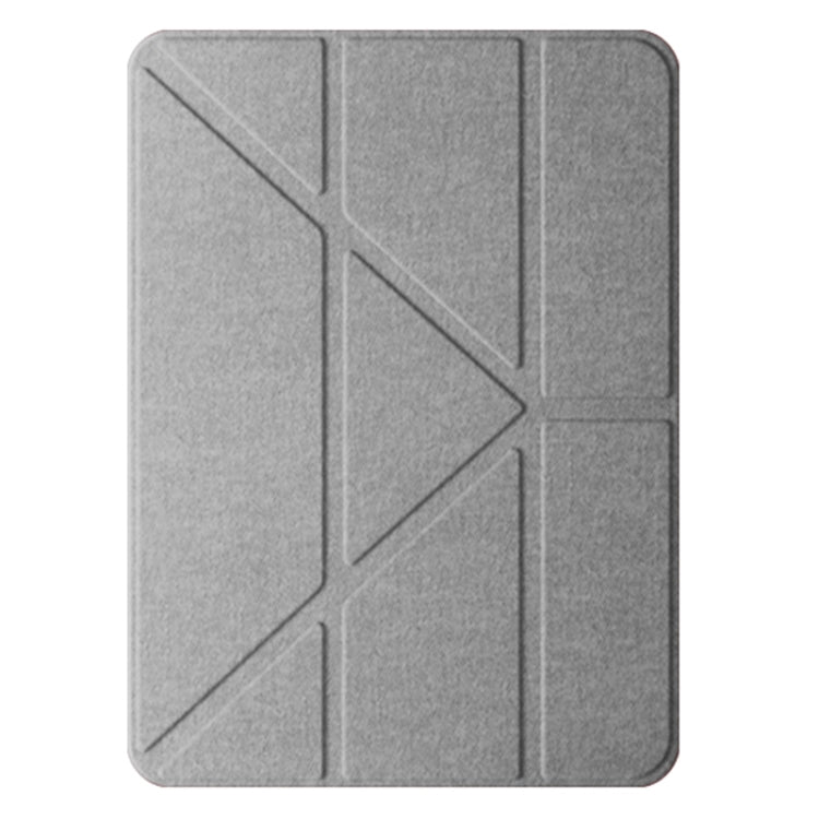 For iPad Pro 11 2024 Mutural Multi-fold Smart Leather Tablet Case(Grey)