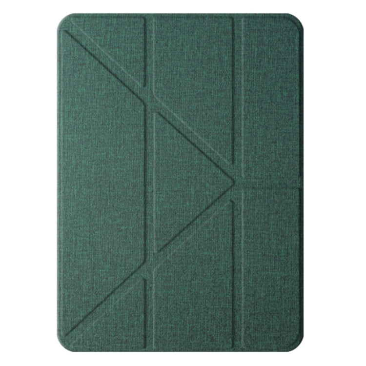 For iPad Pro 13 2024 Mutural Multi-fold Smart Leather Tablet Case(Green)
