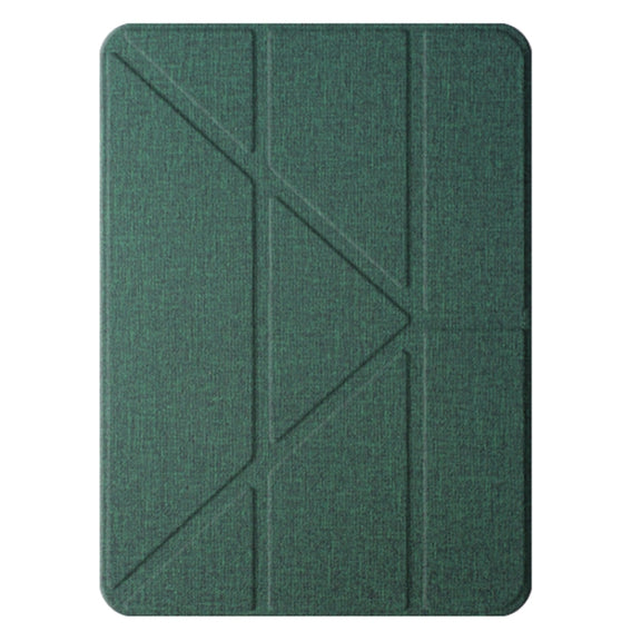 For iPad Pro 13 2024 Mutural Multi-fold Smart Leather Tablet Case(Green)