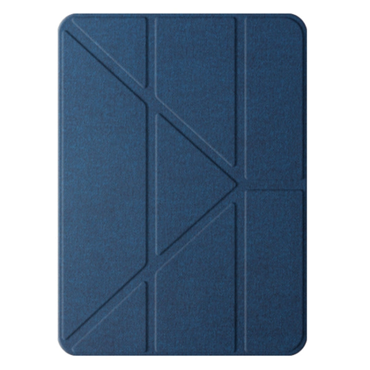 For iPad Pro 13 2024 Mutural Multi-fold Smart Leather Tablet Case(Blue)