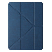 For iPad Pro 13 2024 Mutural Multi-fold Smart Leather Tablet Case(Blue)