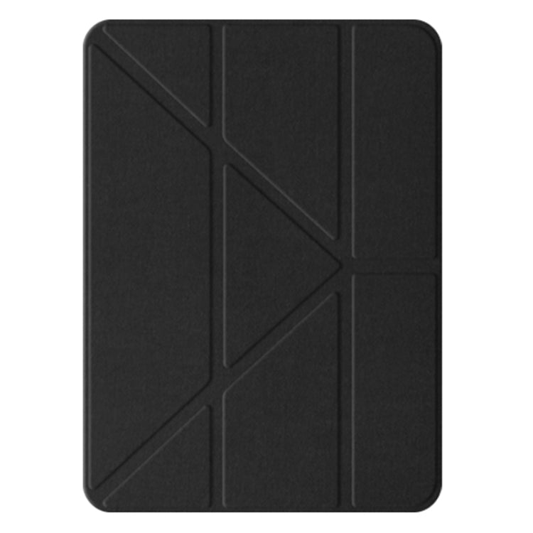 For iPad Air 13 2024 Mutural Multi-fold Smart Leather Tablet Case(Black)
