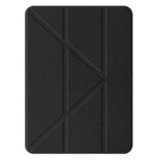 For iPad Air 13 2024 Mutural Multi-fold Smart Leather Tablet Case(Black)
