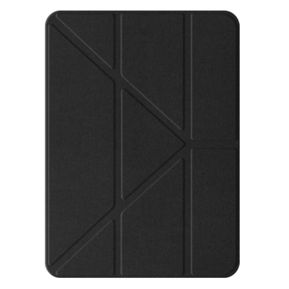 For iPad Air 13 2024 Mutural Multi-fold Smart Leather Tablet Case(Black)