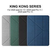 For iPad Pro 11 2024 Mutural Multi-fold Smart Leather Tablet Case(Green)