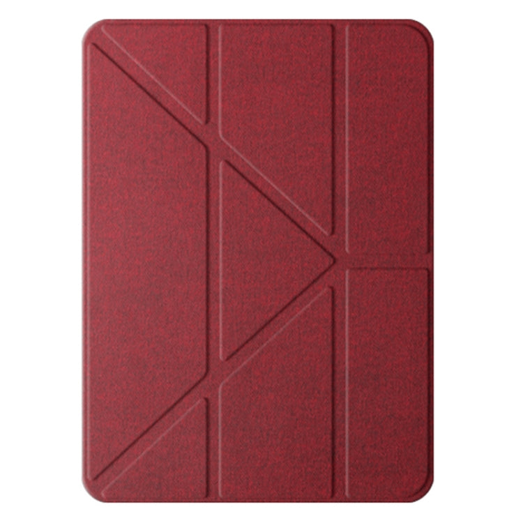 For iPad Air 11 2025 / 2024 Mutural Multi-fold Smart Leather Tablet Case(Red)