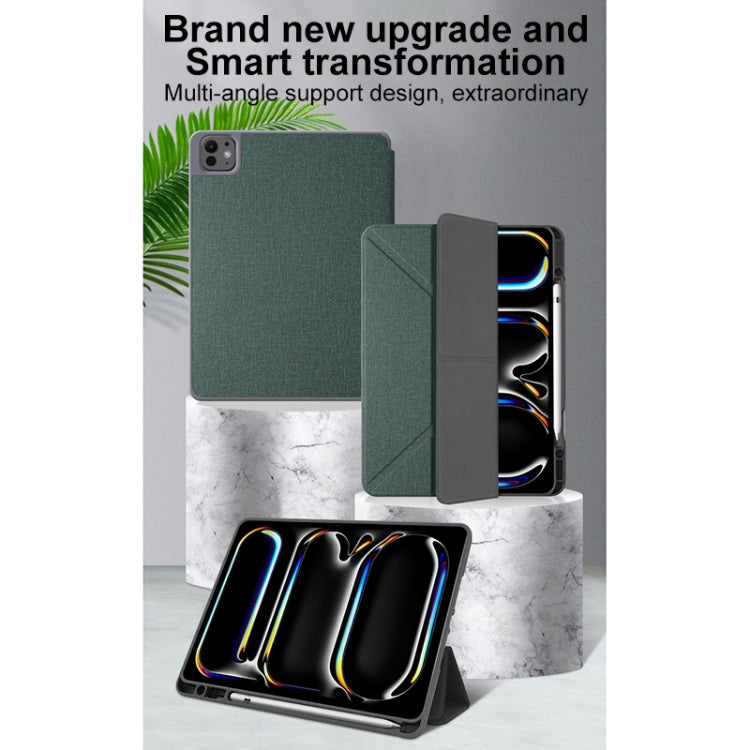 For iPad Air 11 2025 / 2024 Mutural Multi-fold Smart Leather Tablet Case(Blue)