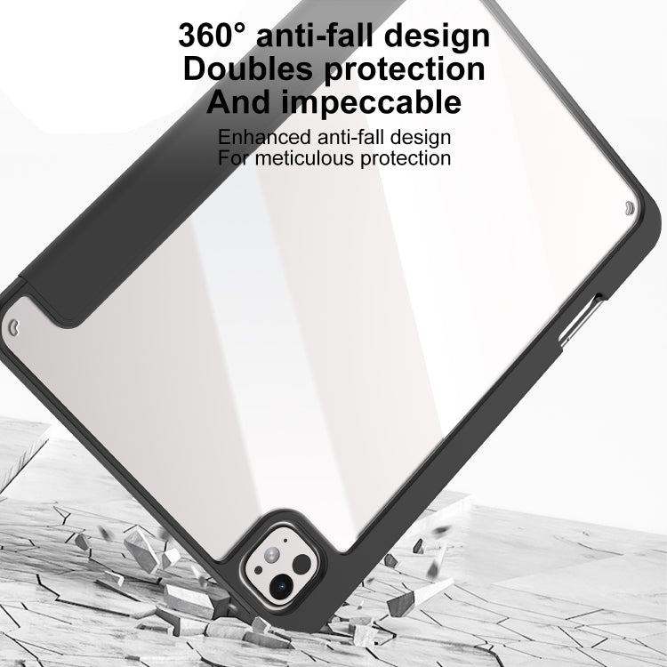 For iPad Air 11 2025 / 2024 Mutural Pinyue Series Smart Leather Tablet Case(Black)