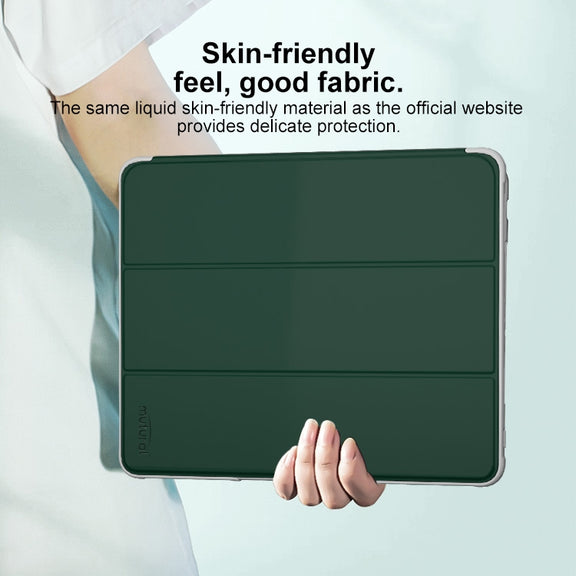 For iPad Pro 13 2024 Mutural PC Hybrid TPU Leather Smart Tablet Case(Pink)