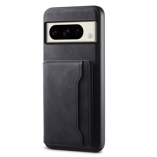 For Google Pixel 8 Pro Denior D13 Retro Texture Leather MagSafe Card Bag Phone Case(Black)