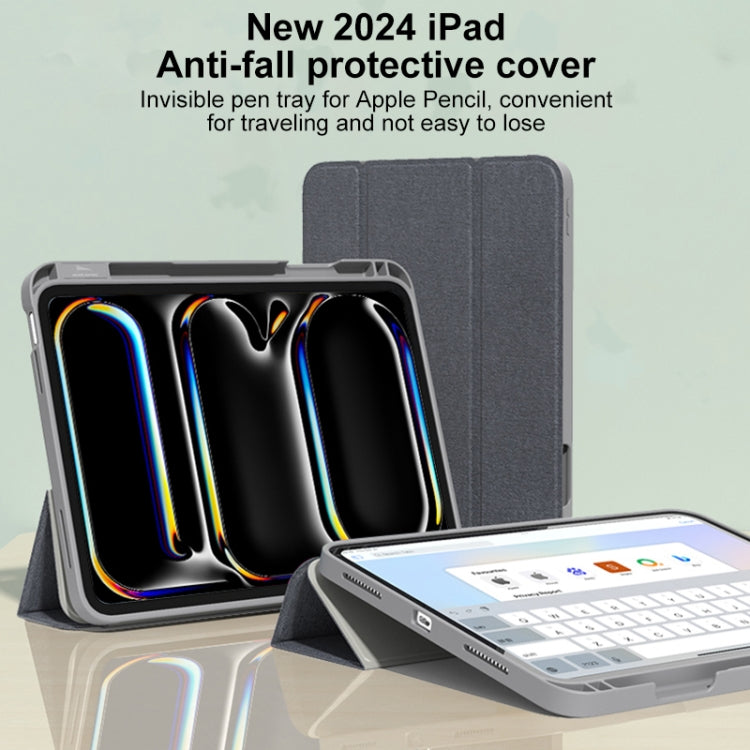 For iPad Air 11 2025 / 2024 Mutural YASHI Series Tablet Leather Smart Case(Blue)