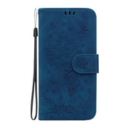 For iPhone 16 Pro Butterfly Rose Embossed Leather Phone Case(Blue)
