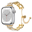 For Apple Watch SE 44mm Rhinestone Metal Bracelet Watch Band(Gold) - free shipping - PMC TechLife - Order now!