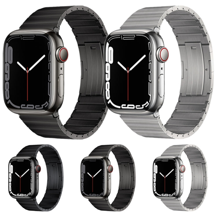 For Apple Watch Series 3 42mm PG60 Single Bead Bamboo Joint Titanium Metal Watch Band(Silver)