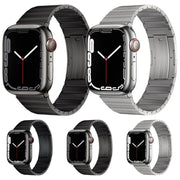 For Apple Watch 42mm PG60 Single Bead Bamboo Joint Titanium Metal Watch Band(Silver)