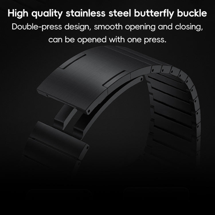 For Apple Watch 38mm PG60 Single Bead Bamboo Joint Titanium Metal Watch Band(Silver)