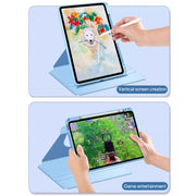 For iPad Air 11 2025 / 2024 Magnetic Split Leather Smart Tablet Case with Pen Slot(Black)