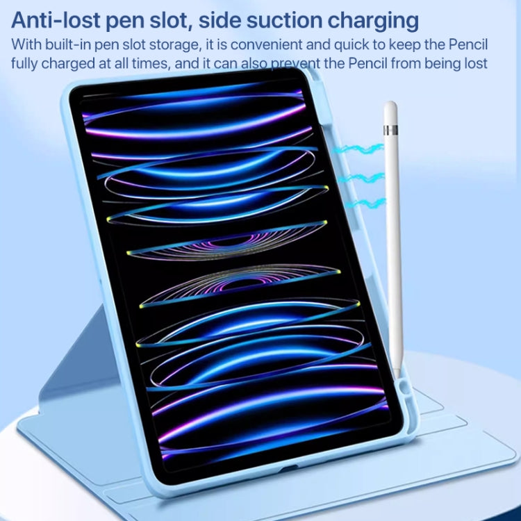 For iPad Air 11 2025 / 2024 Magnetic Split Leather Smart Tablet Case with Pen Slot(Black)