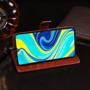 For Cubot P40 idewei Crazy Horse Texture Horizontal Flip Leather Case with Holder & Card Slots & Wallet(Brown)