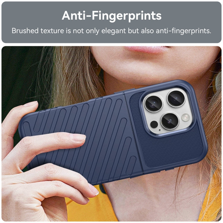 For iPhone 16 Pro Thunderbolt Shockproof Soft TPU Phone Case(Blue)