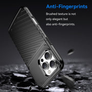 For iPhone 16 Pro Max Thunderbolt Shockproof Soft TPU Phone Case(Black)